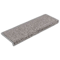vidaXL Stair Mat | Set of 10 | Grey | Needle-punched fabric (100% polypropylene) 3