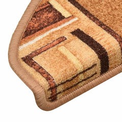 vidaXL Stair Mats Self-adhesive 5 pcs 65x21x4 cm Beige 6