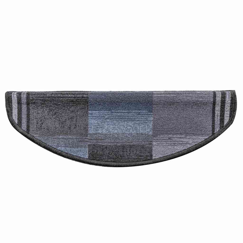 vidaXL Stair Mat | Set of 5 | Black and grey | 100% Polyamide tufted | Standard 5