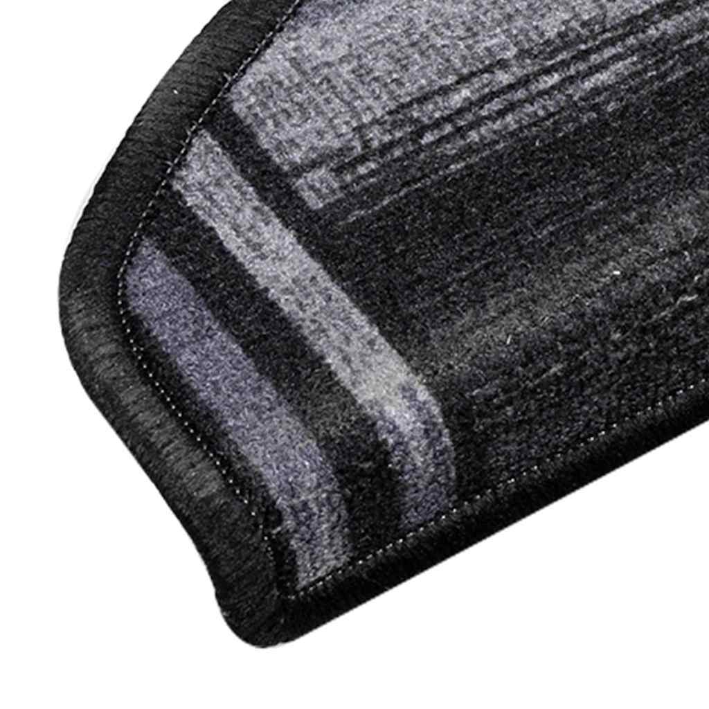 vidaXL Stair Mat | Set of 5 | Black and grey | 100% Polyamide tufted | Standard 6