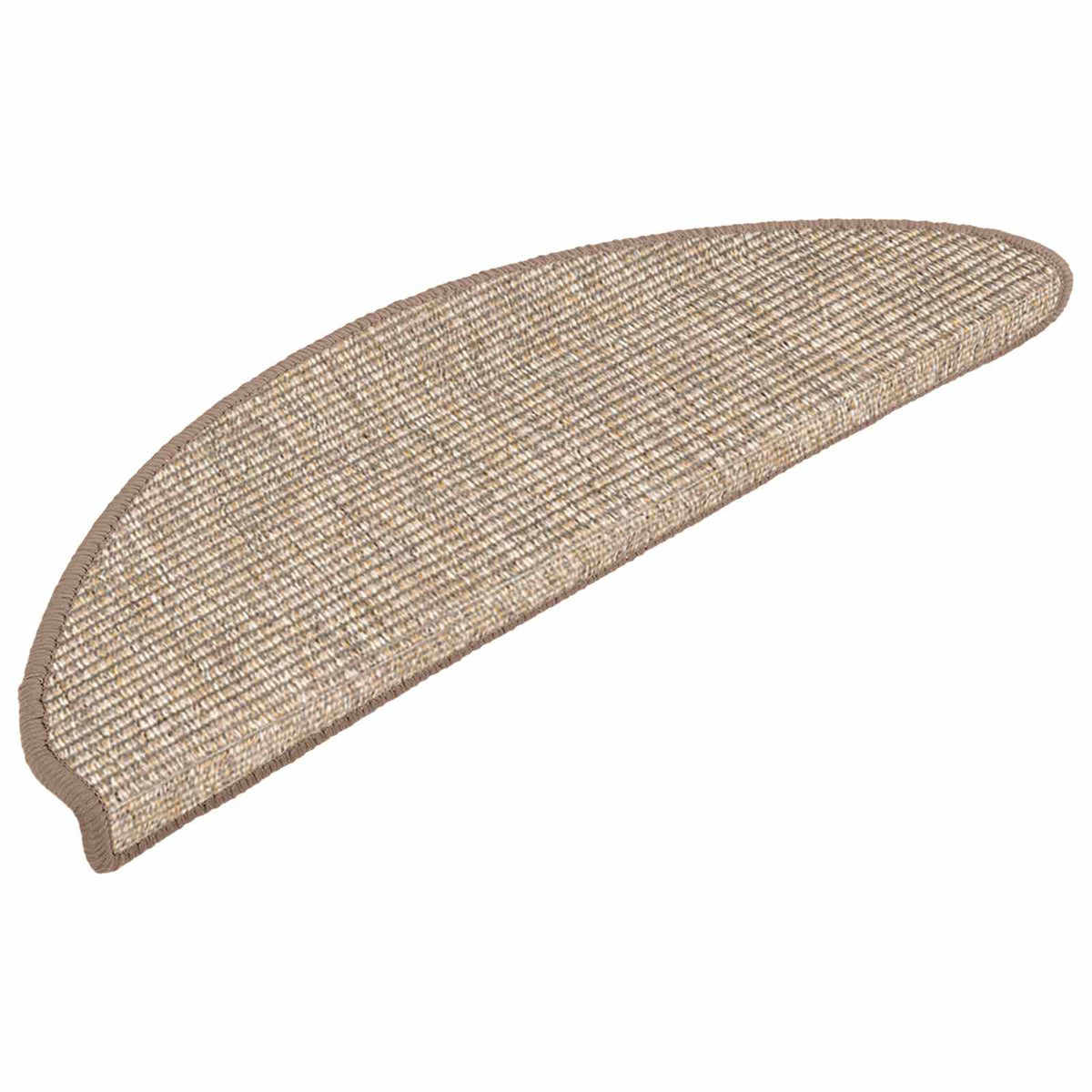 Stair Mats 15 pcs 56x17x3 cm Half Round Light brown