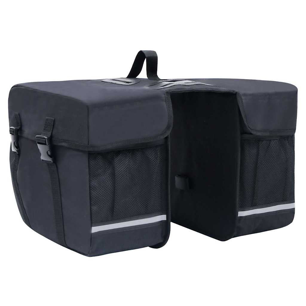 vidaXL Double Bicycle Bag for Pannier Rack Waterproof 35 L Black 1