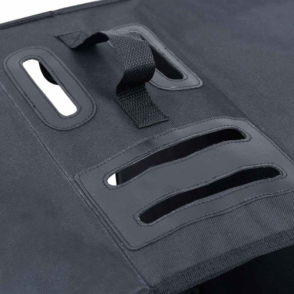 vidaXL Double Bicycle Bag for Pannier Rack Waterproof 35 L Black 5
