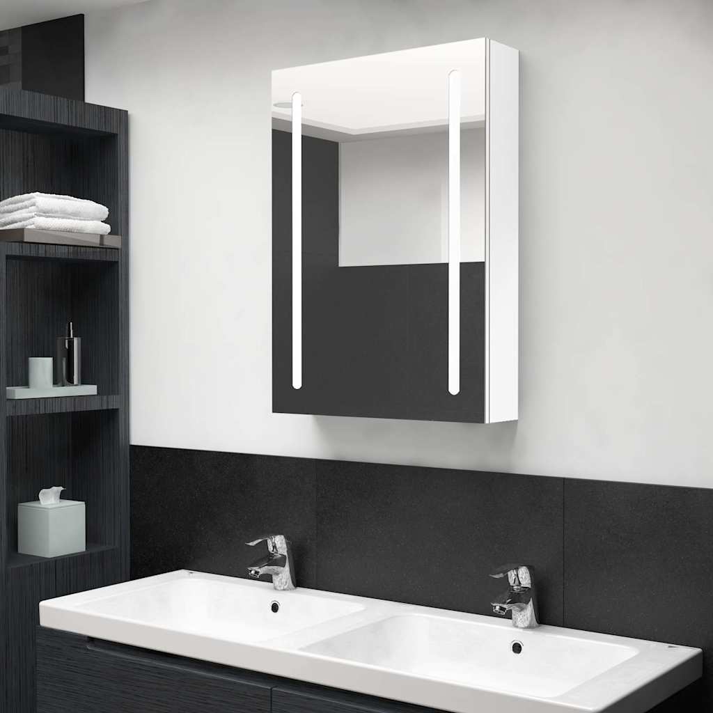 LED Bathroom Mirror Cabinet 50x13x70 cm Shining white