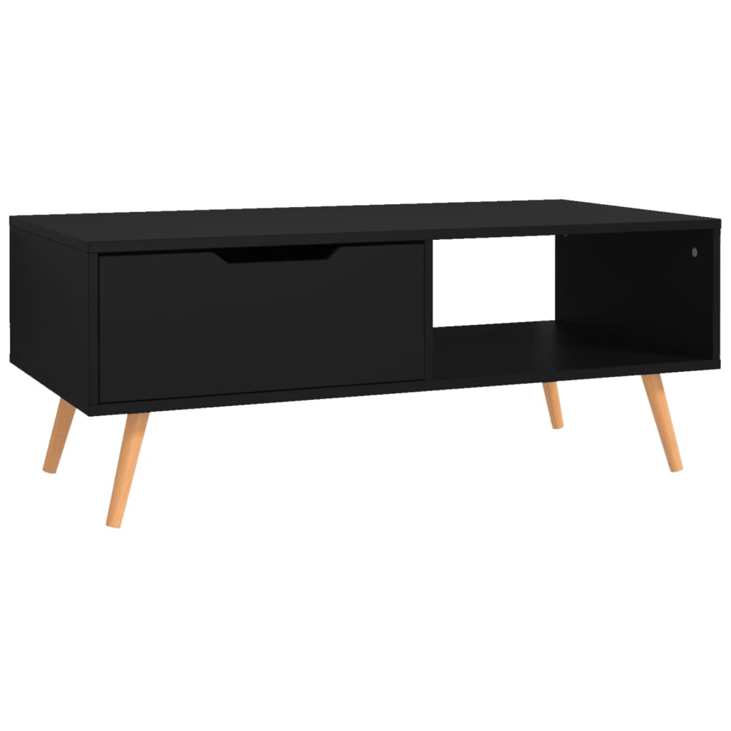 vidaXL Coffee Table | Black | Engineered wood, MDF | 100 x 49.5 x 43 cm 2
