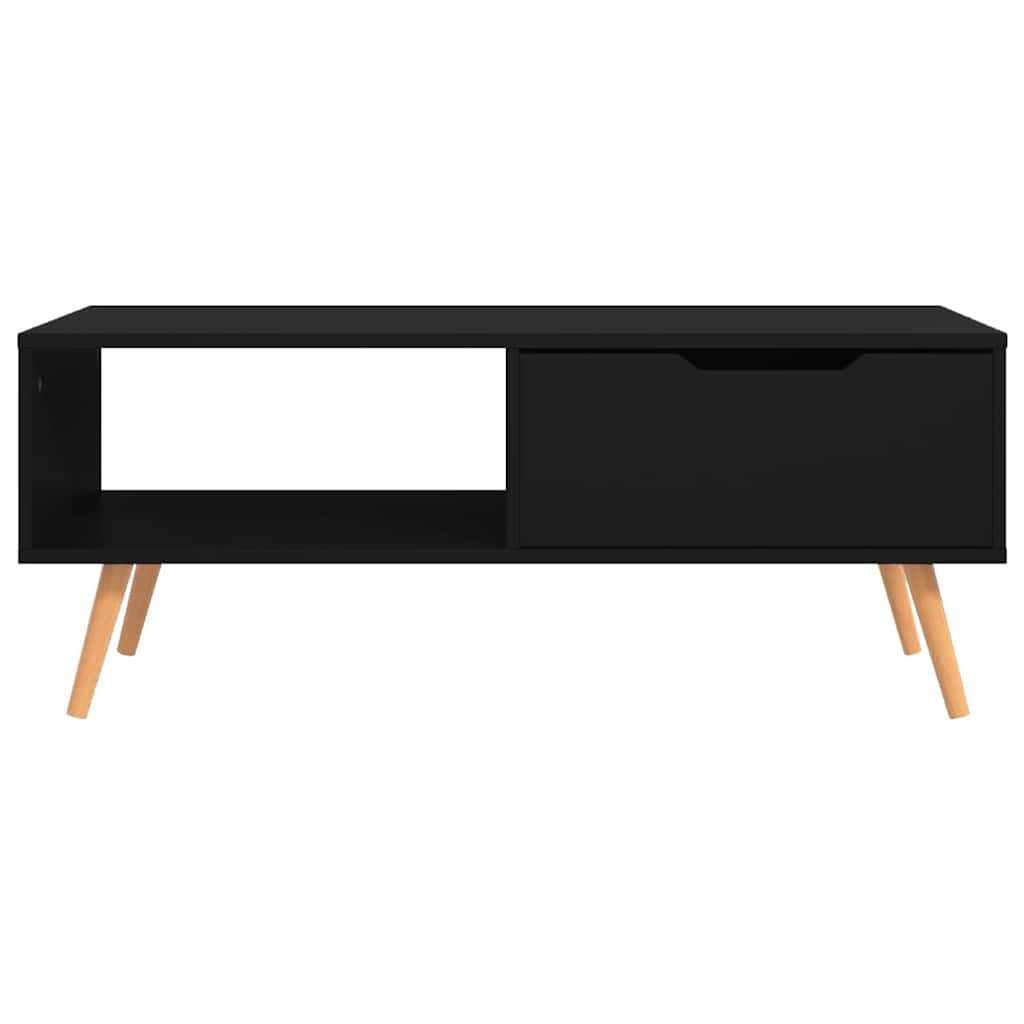 vidaXL Coffee Table | Black | Engineered wood, MDF | 100 x 49.5 x 43 cm 3