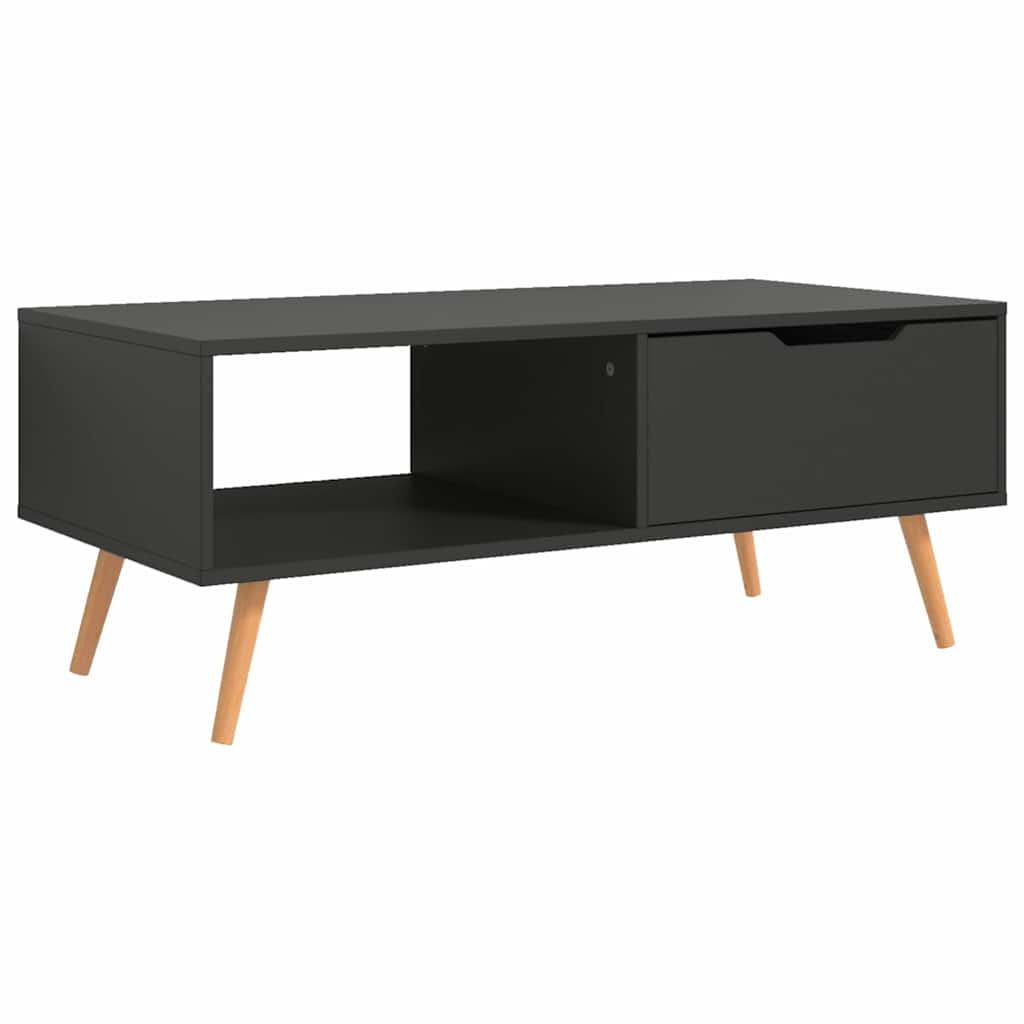 vidaXL Coffee Table | Grey | Engineered wood, MDF | 100 x 49.5 x 43 cm | Storage 2