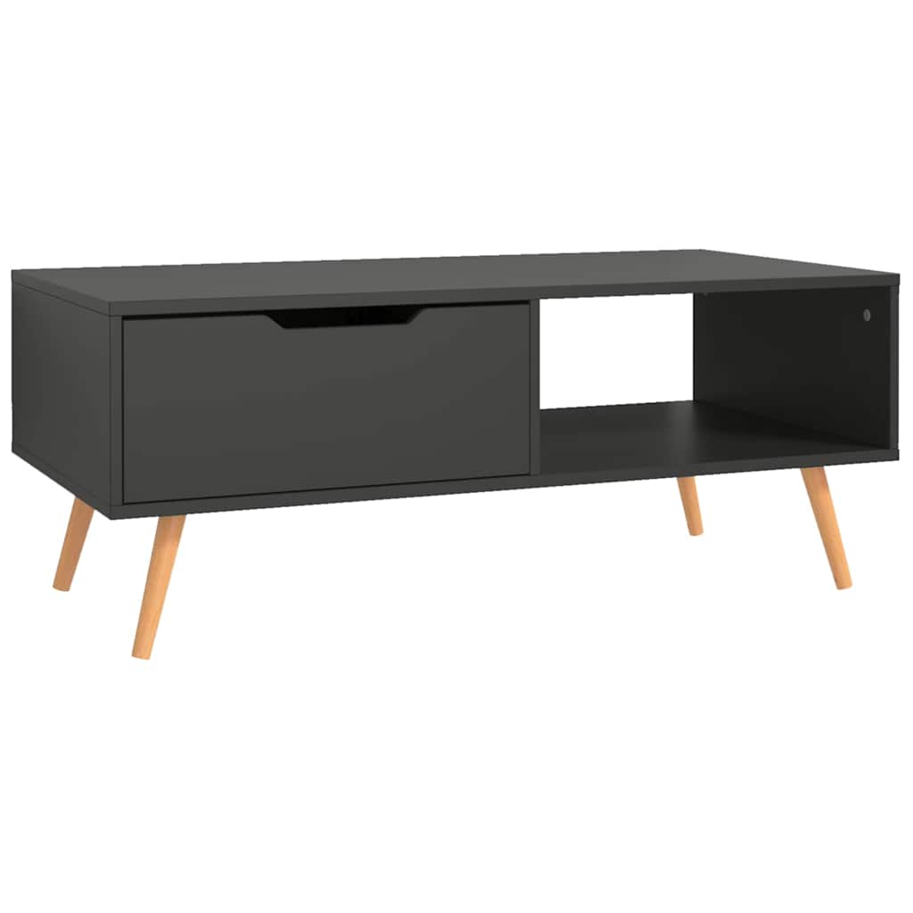 vidaXL Coffee Table | Grey | Engineered wood, MDF | 100 x 49.5 x 43 cm | Storage 4