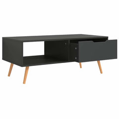 vidaXL Coffee Table | Grey | Engineered wood, MDF | 100 x 49.5 x 43 cm | Storage 5