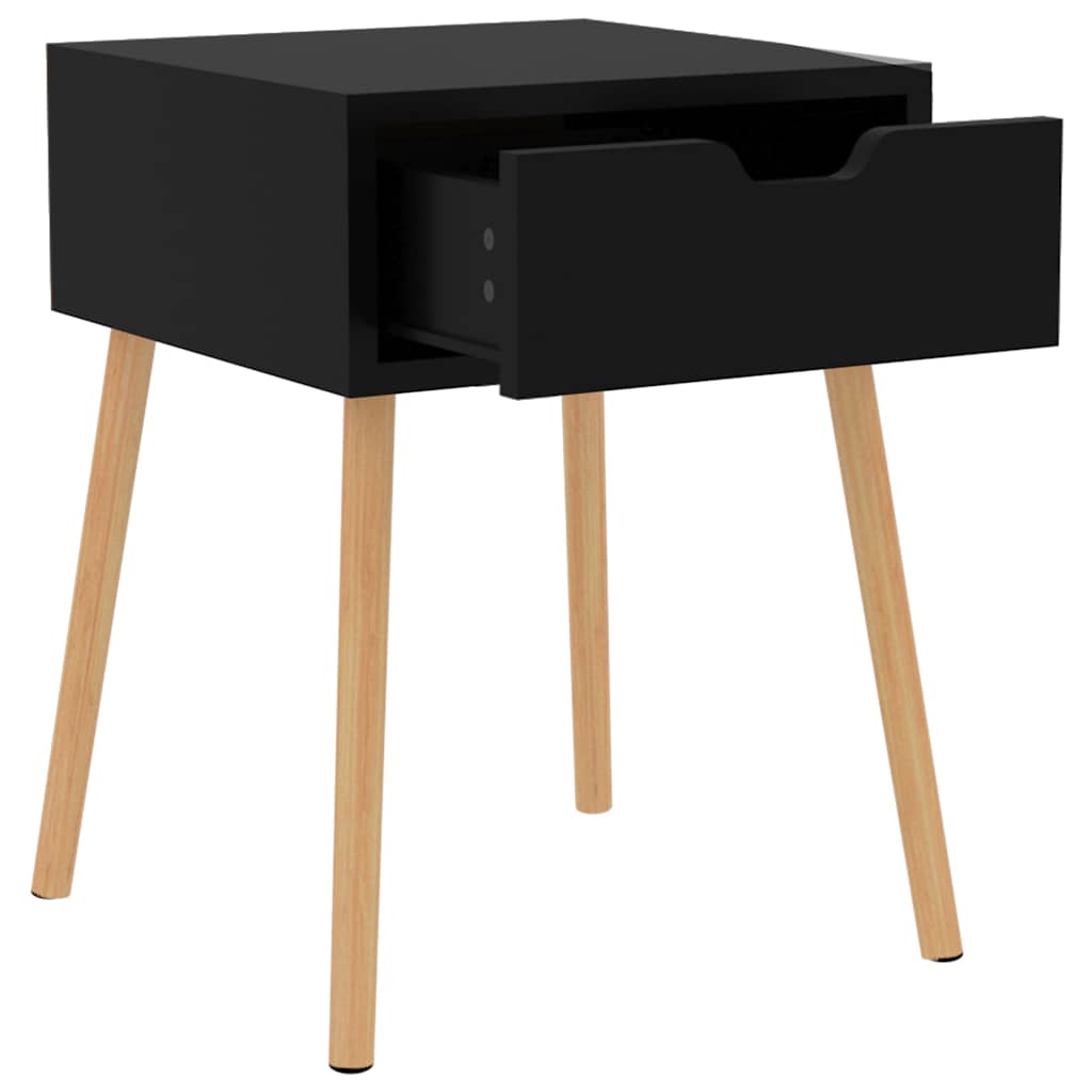 vidaXL Bedside Cabinet | High gloss black | Engineered wood | 40 cm square 6