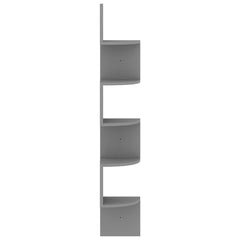 vidaXL Wall Corner Shelf | Grey | Engineered wood | 19x19x123 cm | Wall mounting 4