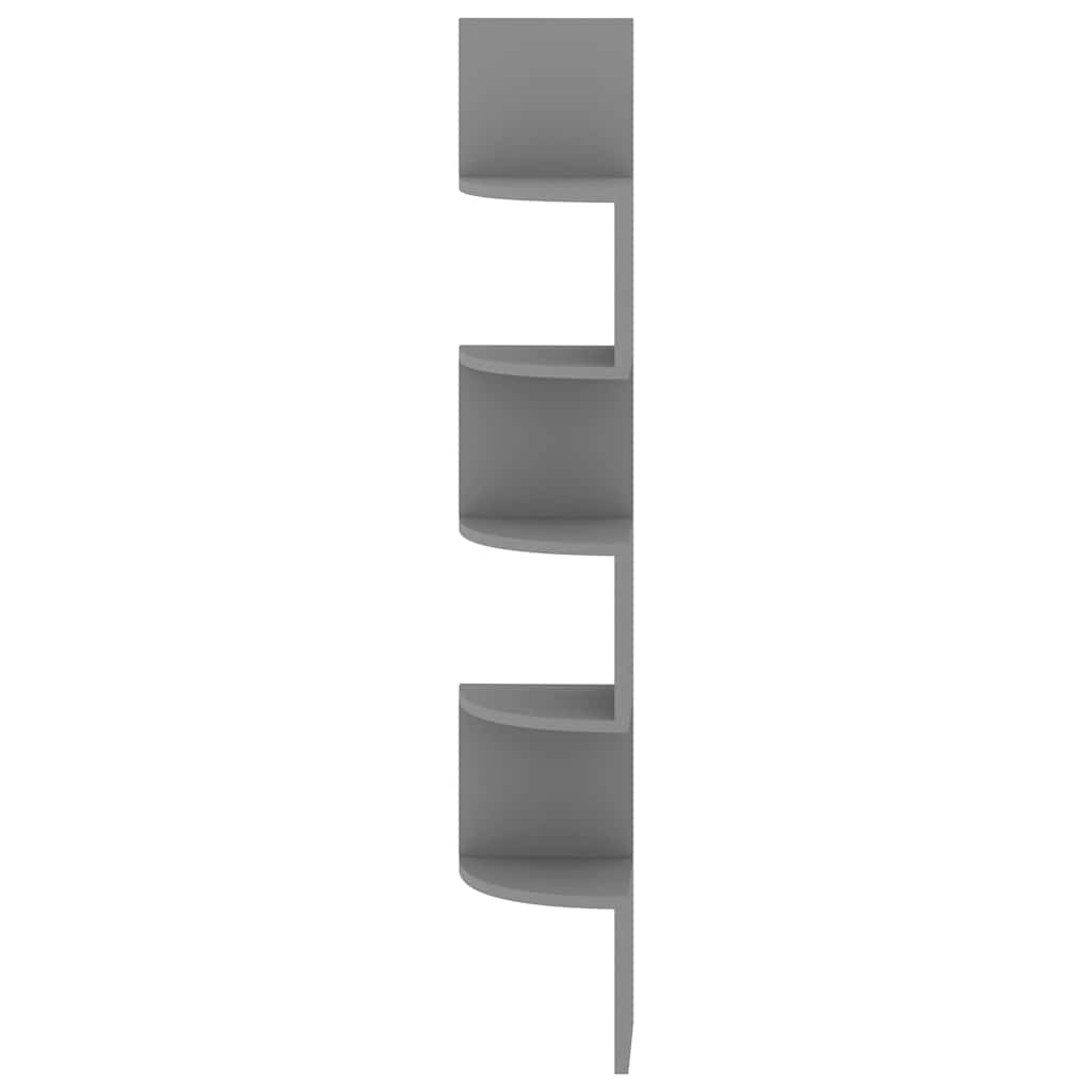 vidaXL Wall Corner Shelf | Grey | Engineered wood | 19x19x123 cm | Wall mounting 5