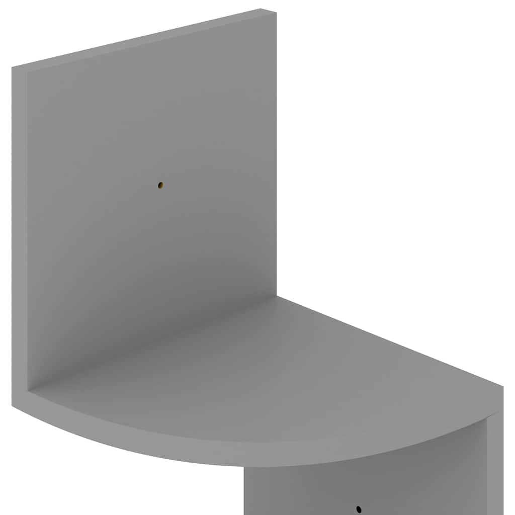 vidaXL Wall Corner Shelf | Grey | Engineered wood | 19x19x123 cm | Wall mounting 6