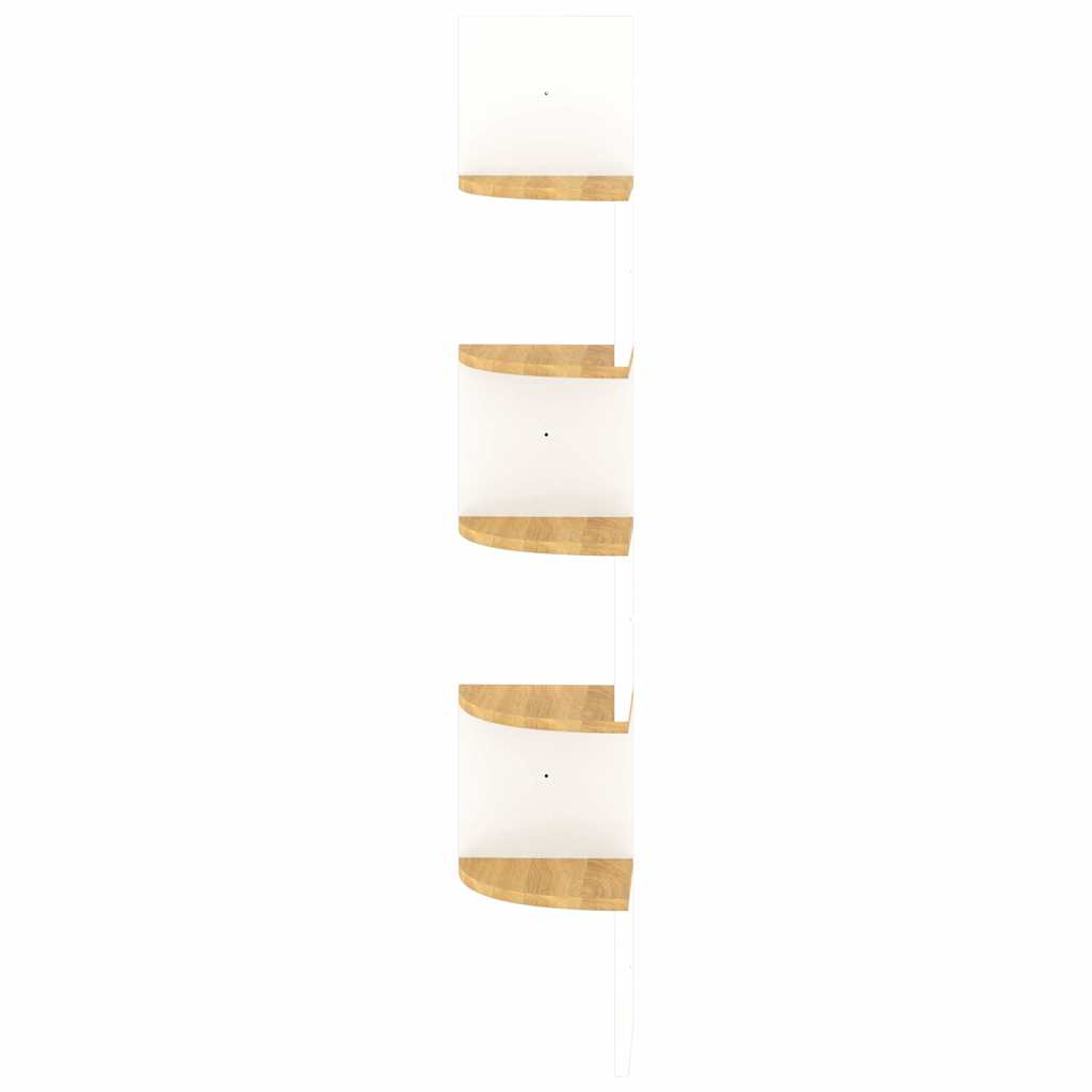 vidaXL Wall Corner Shelf | White and Sonoma Oak | Engineered wood | Medium 4