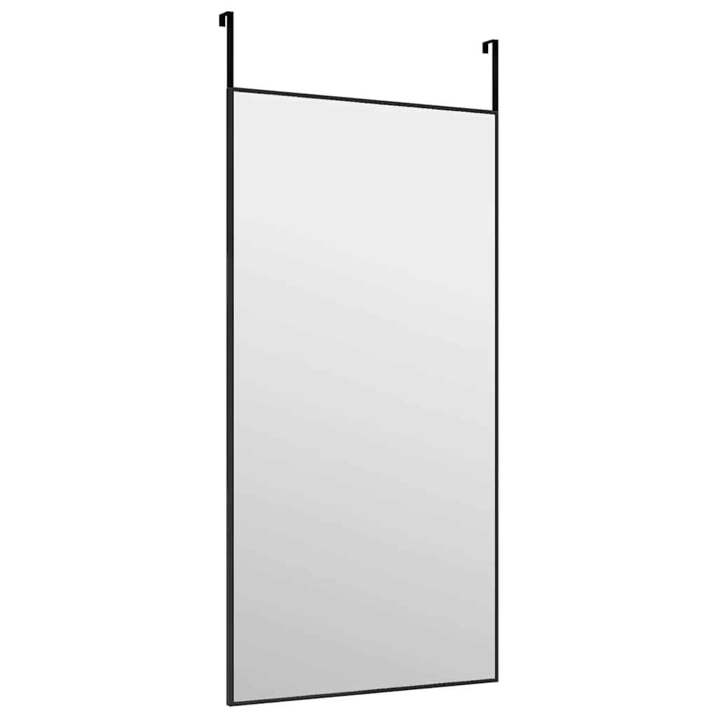 vidaXL Door Mirror | Black | Aluminium | Medium | Door Mirror | Rectangular 3