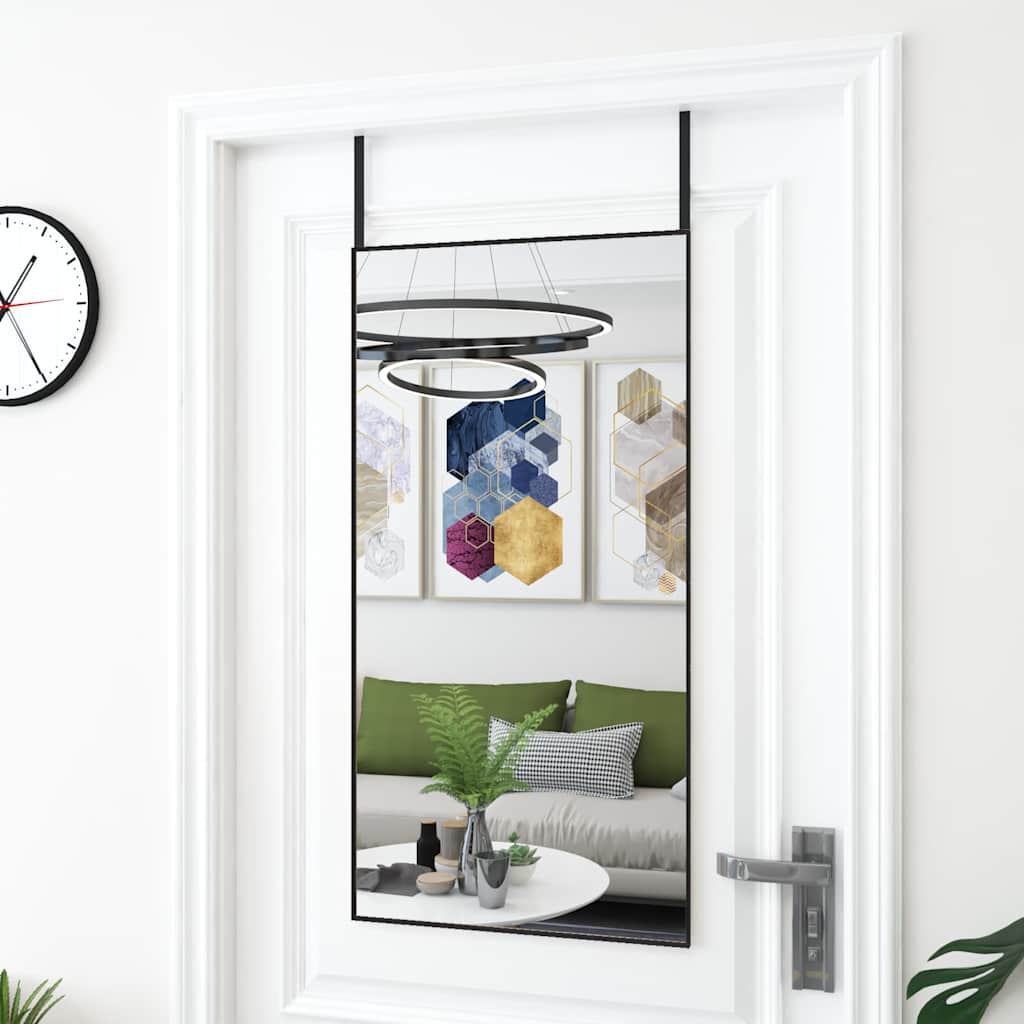 vidaXL Door Mirror Glass and Aluminium
