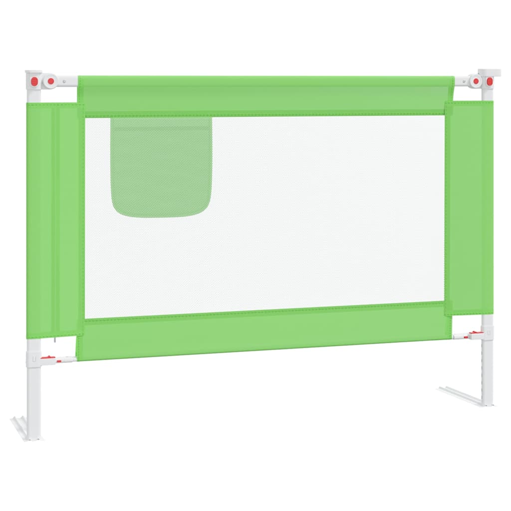 vidaXL Toddler Safety Bed Rail Green 90x25 cm Fabric 2