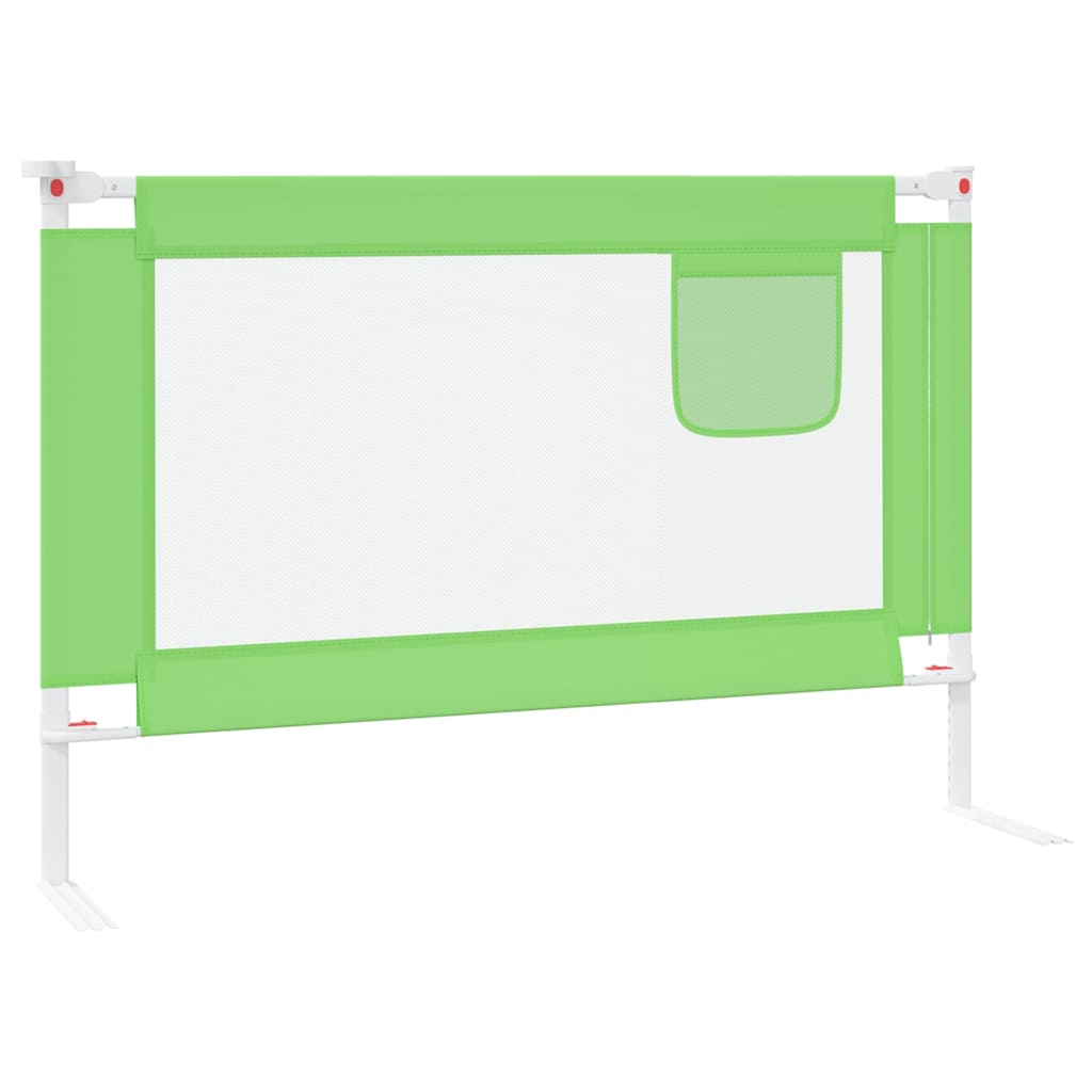 vidaXL Toddler Safety Bed Rail Green 100x25 cm Fabric 5