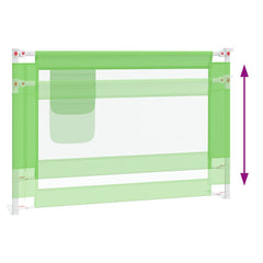 vidaXL Toddler Safety Bed Rail Green 100x25 cm Fabric 6