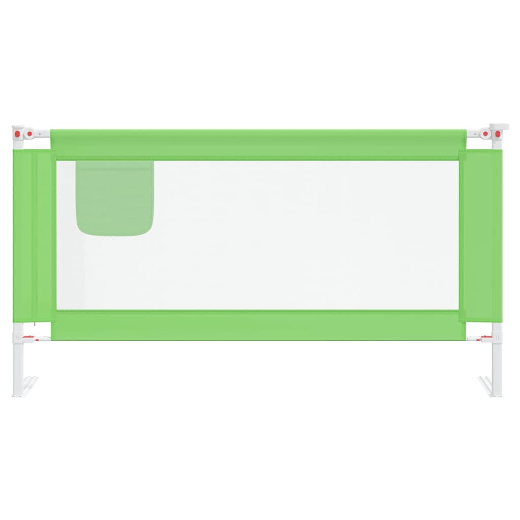 vidaXL Toddler Safety Bed Rail Green 160x25 cm Fabric 3