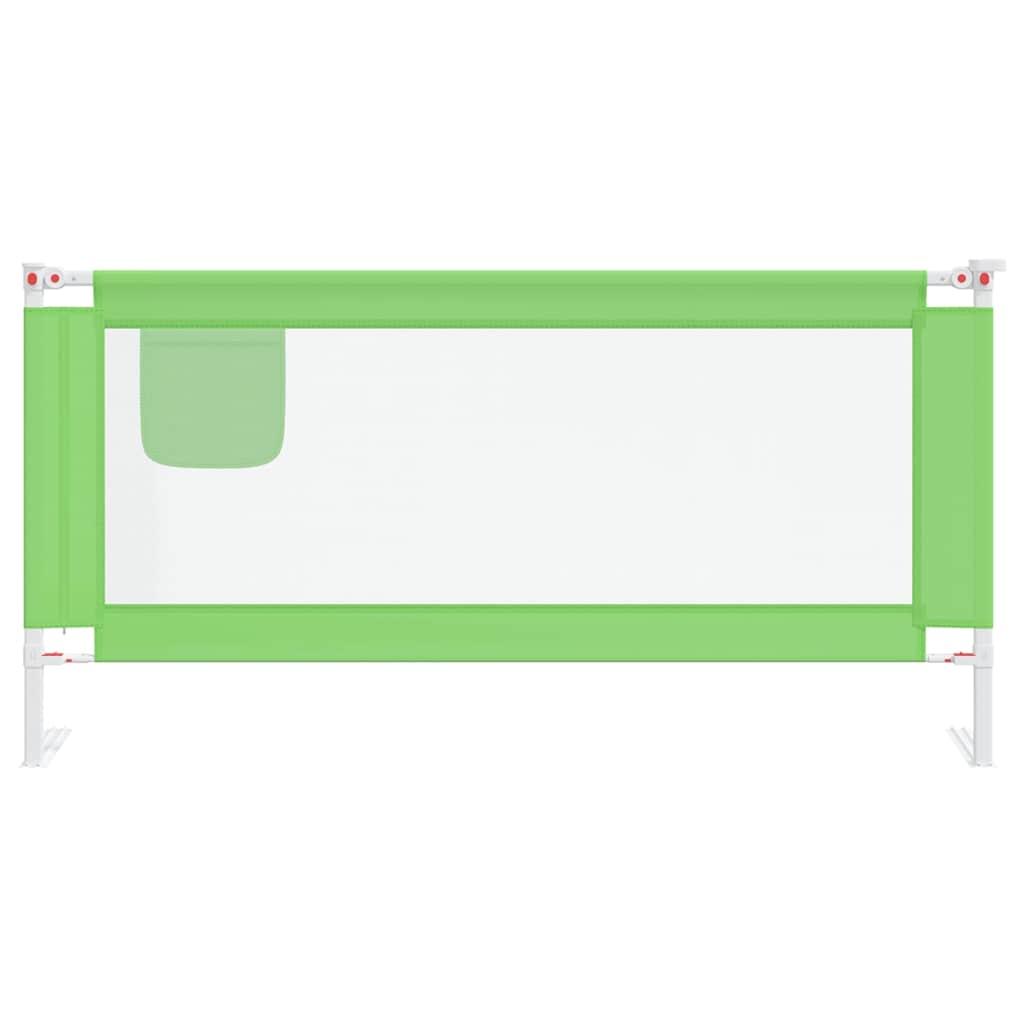 vidaXL Toddler Safety Bed Rail Green 180x25 cm Fabric 3