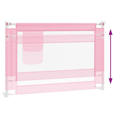 vidaXL Toddler Safety Bed Rail Pink 100x25 cm Fabric 6