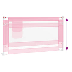 vidaXL Toddler Safety Bed Rail Pink 150x25 cm Fabric 6