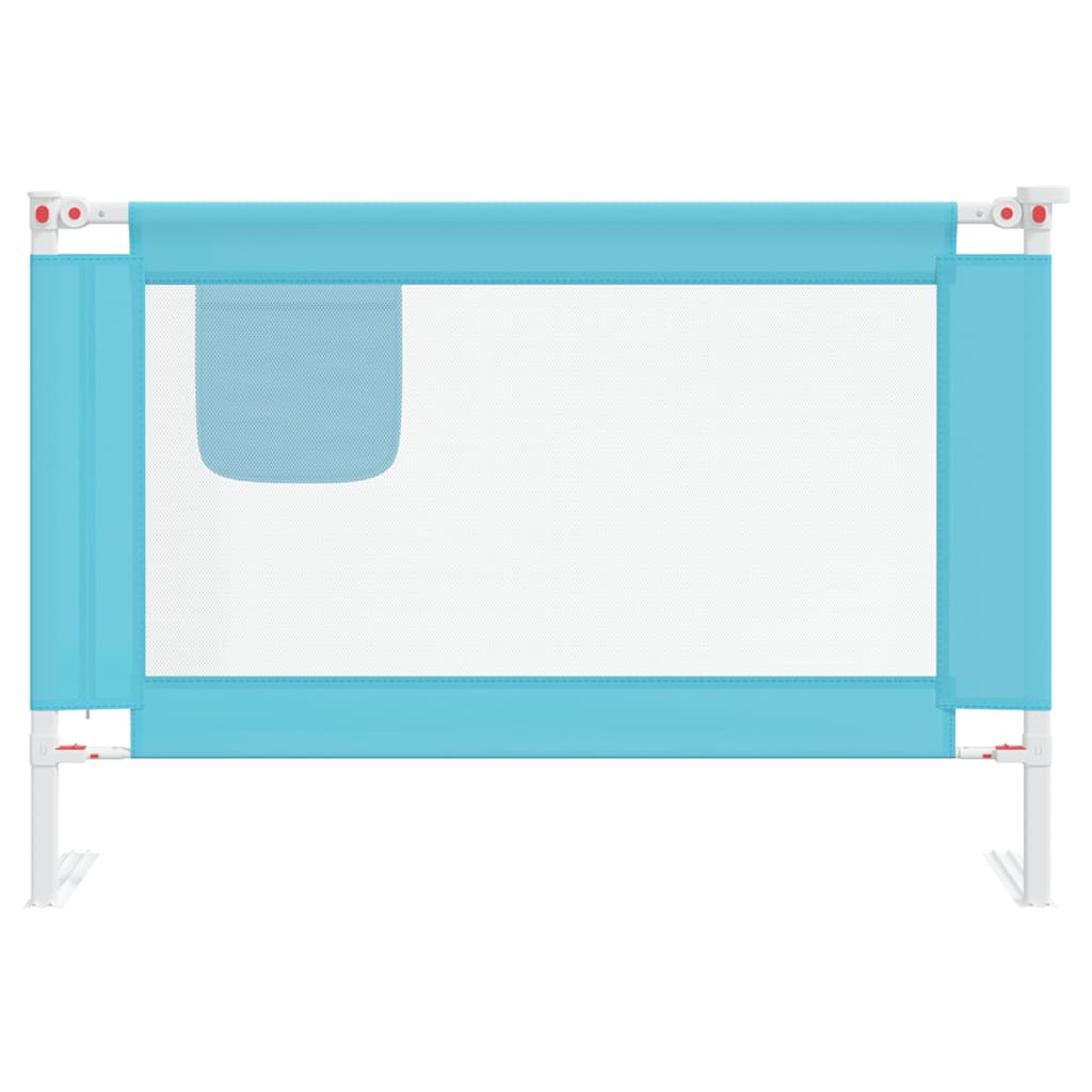 vidaXL Toddler Safety Bed Rail Blue 100x25 cm Fabric 3