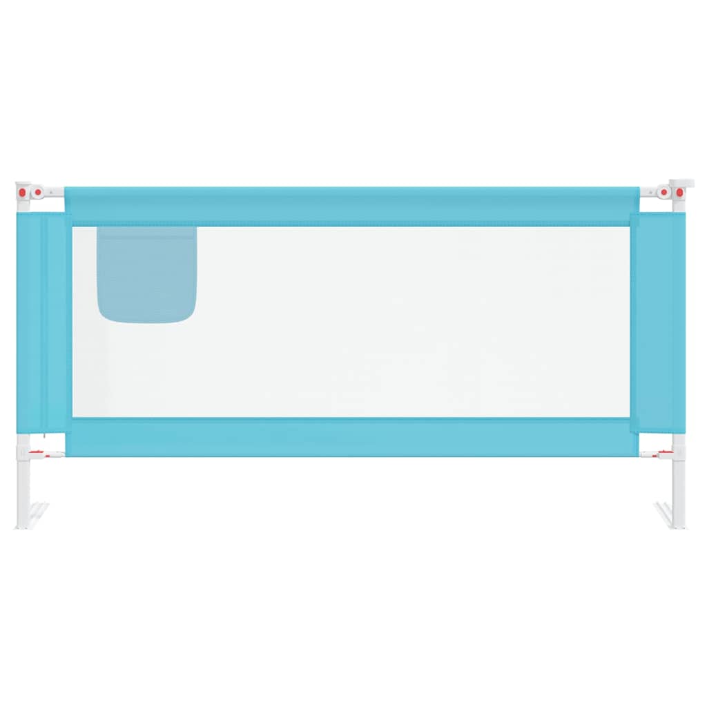 vidaXL Toddler Safety Bed Rail Blue 180x25 cm Fabric 3