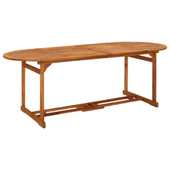 Garden Dining Table Solid Acacia Wood 220 x 90 x 75 cm
