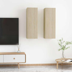 TV Cabinet Set 30.5x30x90 cm Engineered Wood 2 pcs Sonoma oak