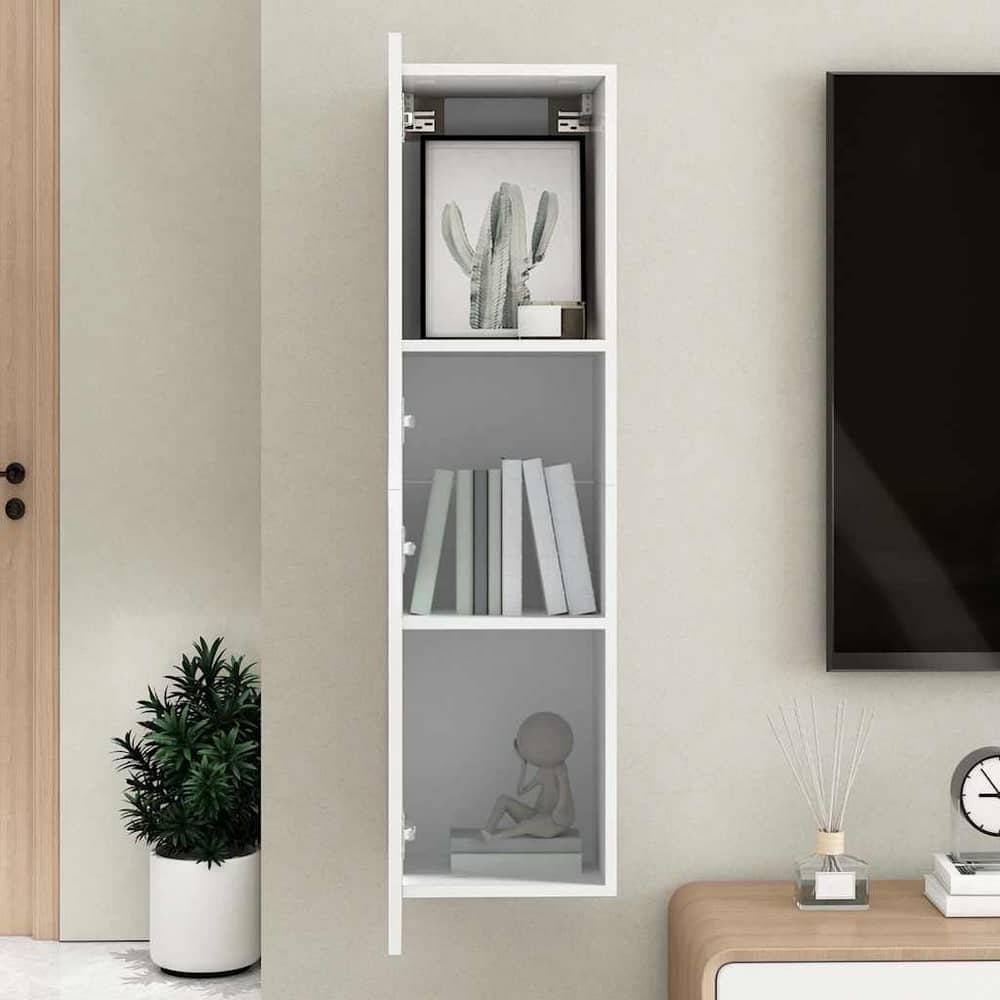 TV Cabinet 30.5x30x110 cm Engineered Wood White