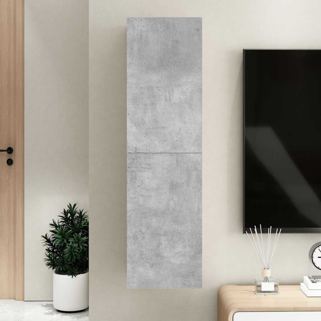 TV Cabinet 30.5x30x110 cm Engineered Wood Concrete grey