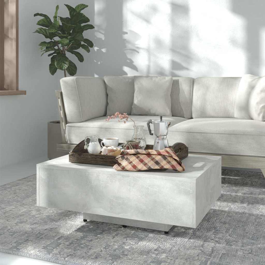 vidaXL Couch Table | Concrete Grey | Engineered wood | Medium | Coffee Table 1