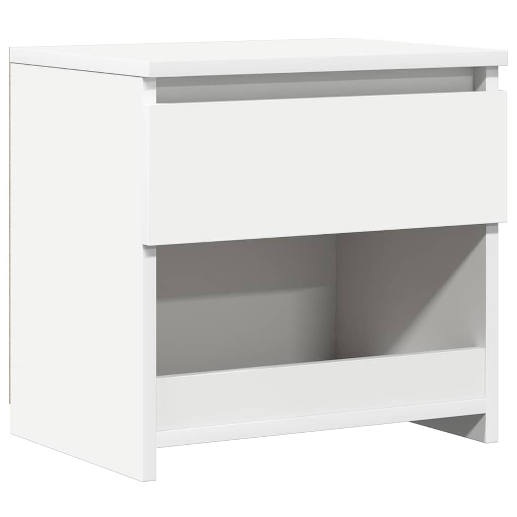 803443 vidaXL Bedside Cabinet White 40x30x39 cm Engineered Wood 2