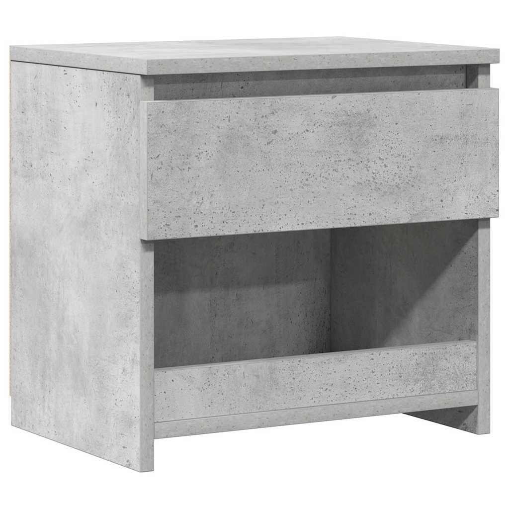 803451 vidaXL Bedside Cabinet Concrete Grey 40x30x39 cm Engineered Wood 2