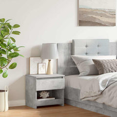 803451 vidaXL Bedside Cabinet Concrete Grey 40x30x39 cm Engineered Wood 3