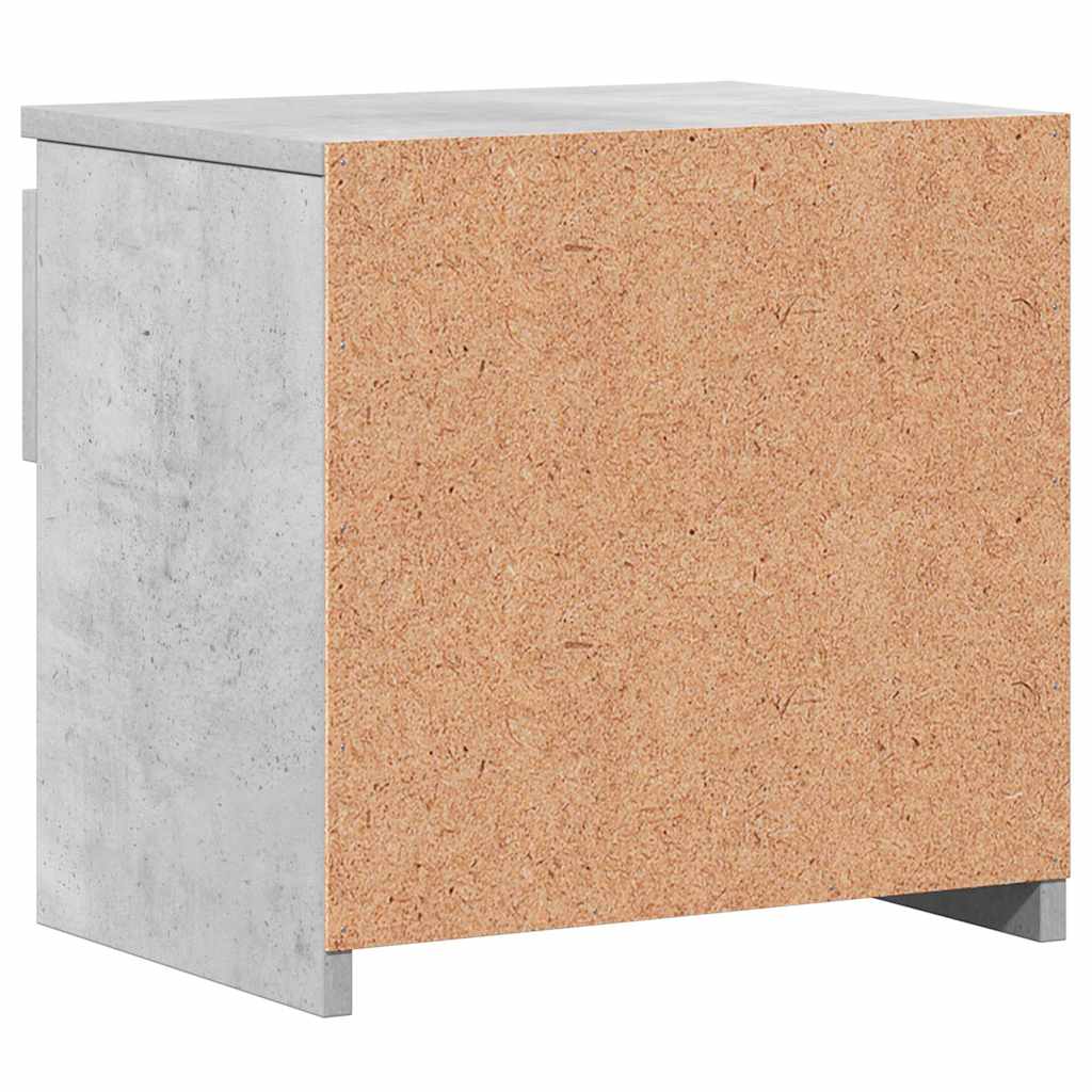 803451 vidaXL Bedside Cabinet Concrete Grey 40x30x39 cm Engineered Wood 6
