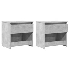 803452 vidaXL Bedside Cabinets 2 pcs Concrete Grey 40x30x39 cm Engineered Wood 2