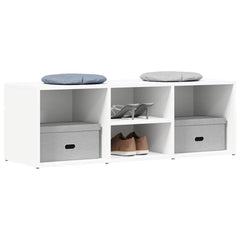 vidaXL Shoe Storage Bench White 102x35x35 cm Engineered Wood 3