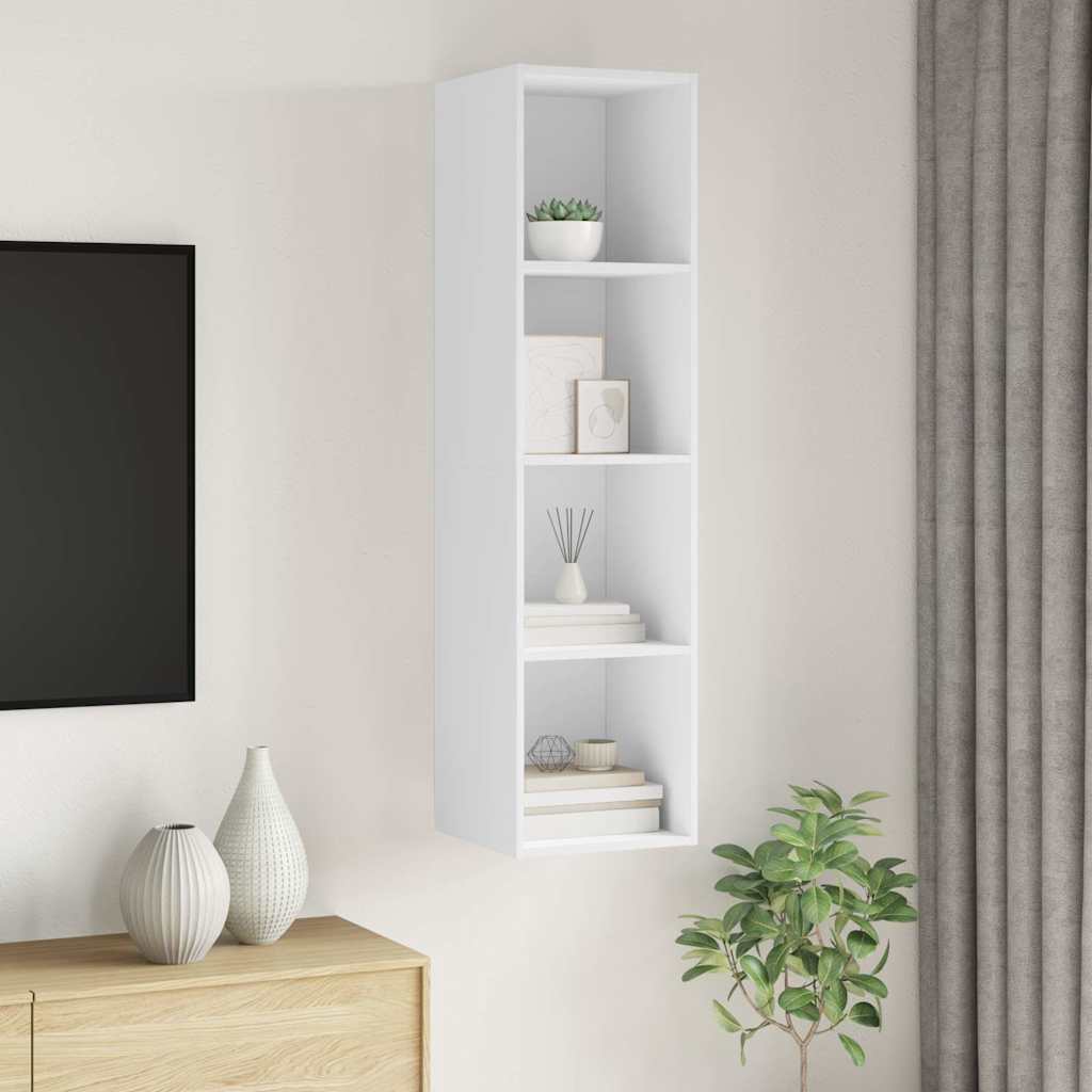 vidaXL TV Cabinet | White | Engineered Wood | Medium | Wall Mounting 3