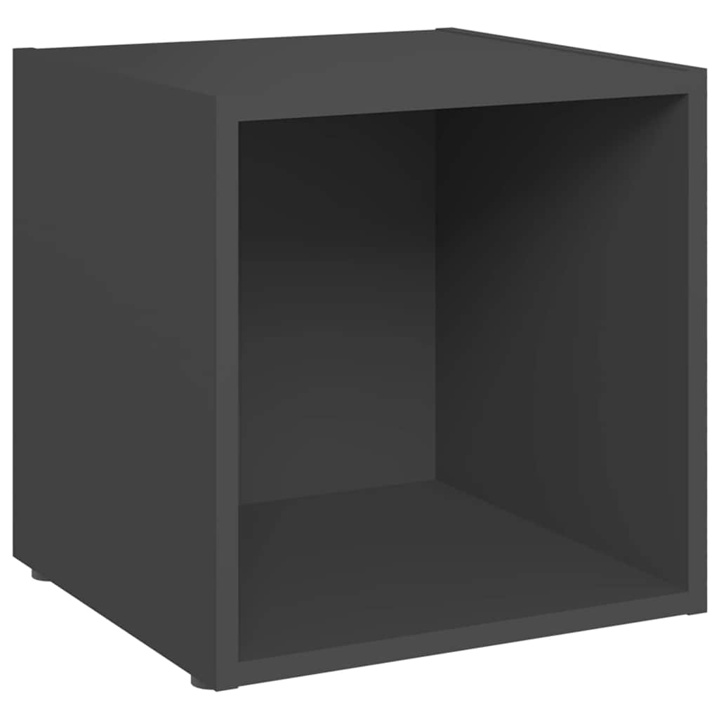 805506 vidaXL 4 Piece TV Cabinet Set Grey 37x35x37 cm Engineered Wood 4