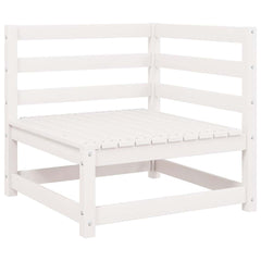 vidaXL Garden Corner Sofas 2 pcs White Solid Wood Pine 4