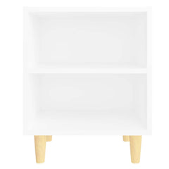 805780 vidaXL Bed Cabinets with Solid Wood Legs 2 pcs White 40x30x50 cm 4