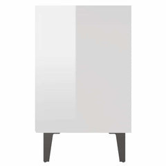 vidaXL Bed Cabinet | Set of 2 | High gloss white | Engineered wood, metal 6