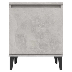 805842 vidaXL Bed Cabinets with Metal Legs Concrete Grey 40x30x50 cm 5