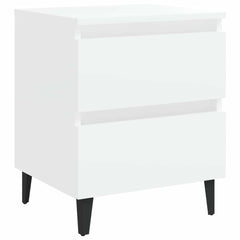 vidaXL Bed Cabinet | White | Engineered wood, Metal (legs) | Medium | Sleek 2
