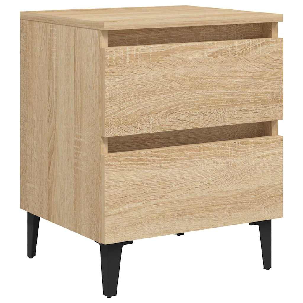 vidaXL Bed Cabinet Sonoma Oak 40x35x50 cm Engineered Wood 2