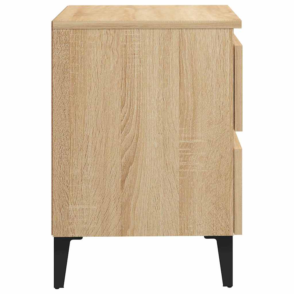 vidaXL Bed Cabinet Sonoma Oak 40x35x50 cm Engineered Wood 4