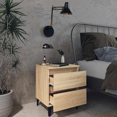 vidaXL Bed Cabinet Sonoma Oak 40x35x50 cm Engineered Wood 6